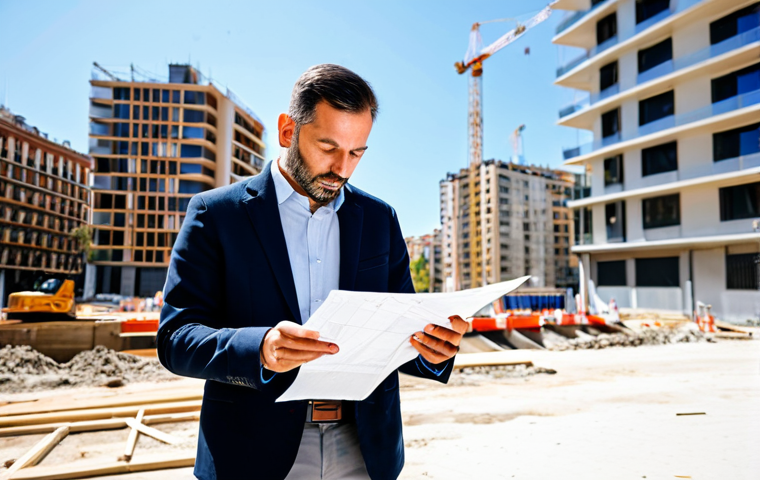 고객 지원의 변화하는 요구에 적응하기 - **
"A professional architect, fully clothed in a stylish yet modest blazer and pants, reviewing blu...
