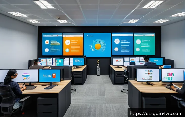 고객 지원 최적화를 위한 필수 도구 - A modern customer support center scene in Mexico City, showing diverse agents working at sleek desks...